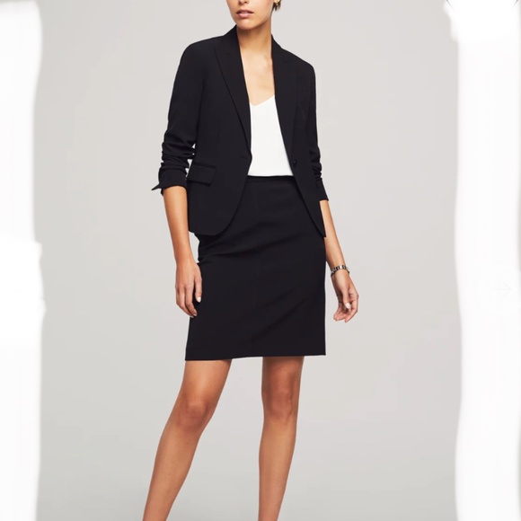 Anne Klein Executive Collection Skirt Suit Set Wool Blend Charcoal Gray Size 6 - Picture 1 of 16